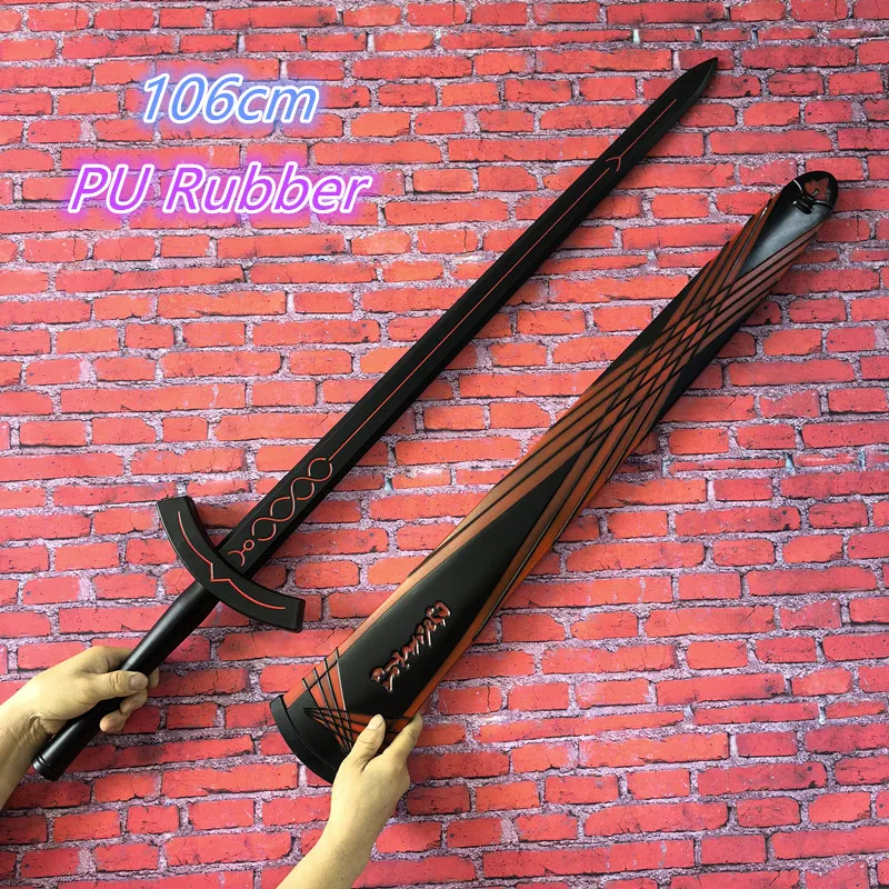1:1 Fate Stay Night Sword Косплей Домашний Декор Черный Священный Меч Сабля Меч Большая Опора Модель Подарок Резиновые Незатаченные Игрушки 104см (art.: 3920d24bbdac4) - 3920d24bbdac4