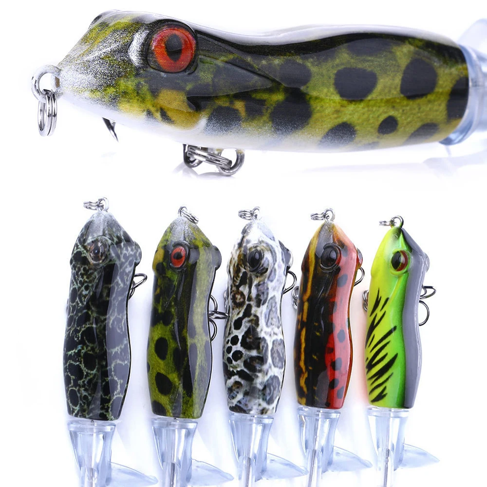 

Whopper Plopper Fishing Lures 9CM 11G Artificial Hard Bait Topwater Plopper Soft Rotating Tail Wobblers Fishing tackle
