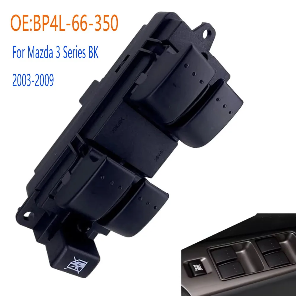 

Новый переключатель стеклоподъемника для Mazda 3 серии BK 2003 2004 2005 2006 2007 2008 2009, передняя левая кнопка управления электрическим подъемником, детали