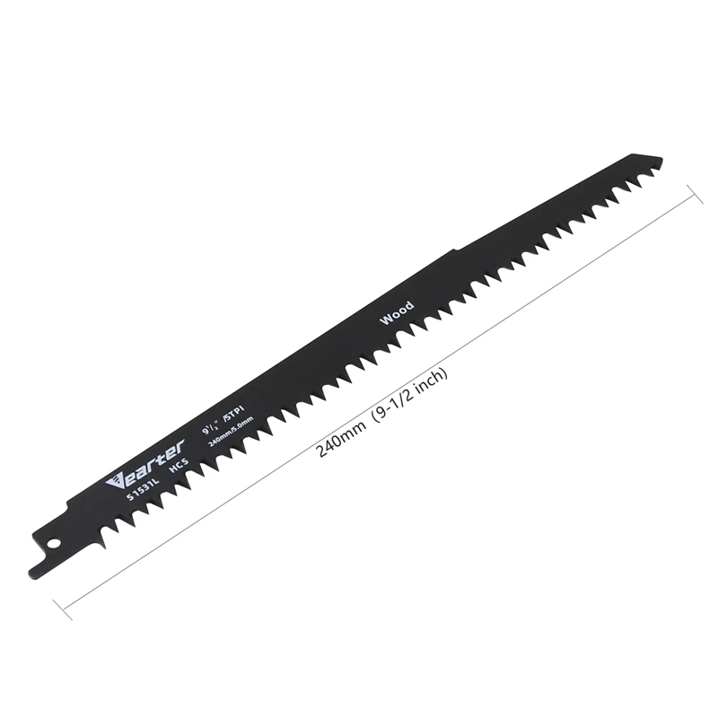 5 шт./комплект Сабельная пила S1531L 5TPI HCS 240 мм