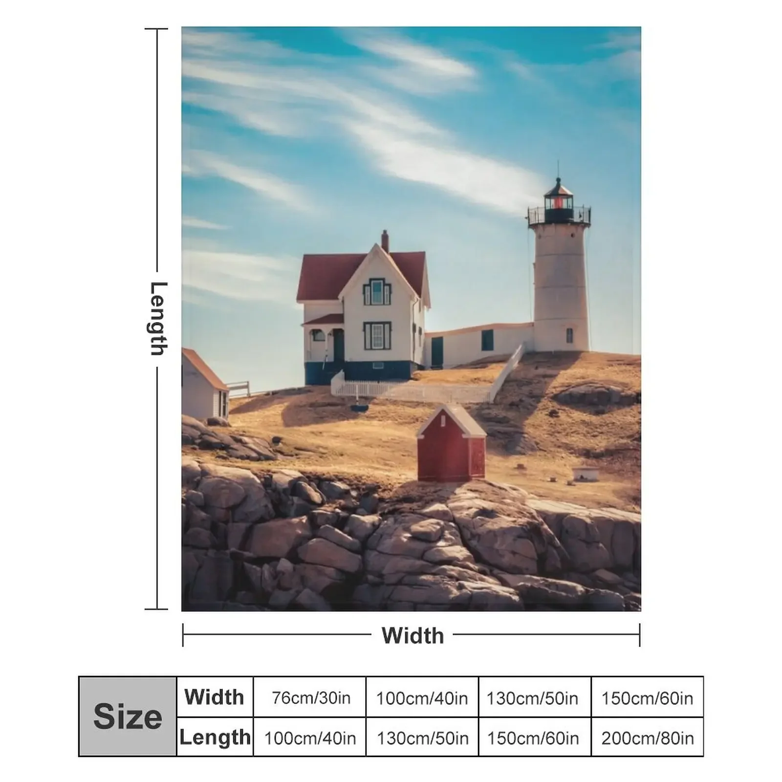 Одеяло Cape Neddick Nubble Lighthouse декоративное одеяло для дивана одеяла