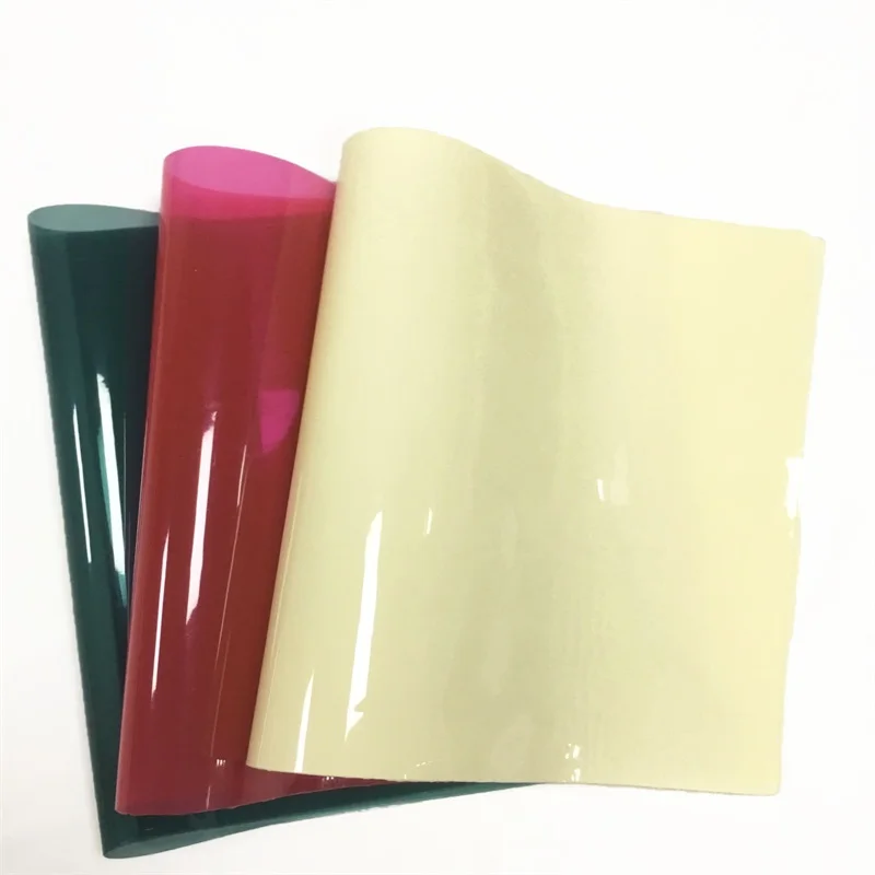 Красочный матовый EVA ПВХ Виниловая ткань полупрозрачная искусственная кожа для