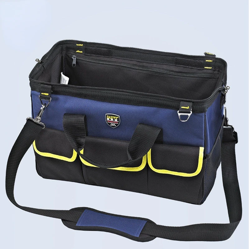Enlarge Upgrade Tool Bags Organizer Electrician Bag 1680D Oxford Waterproof Wear Resistant Strong Suitcase Storage Toolkit Tool Bag