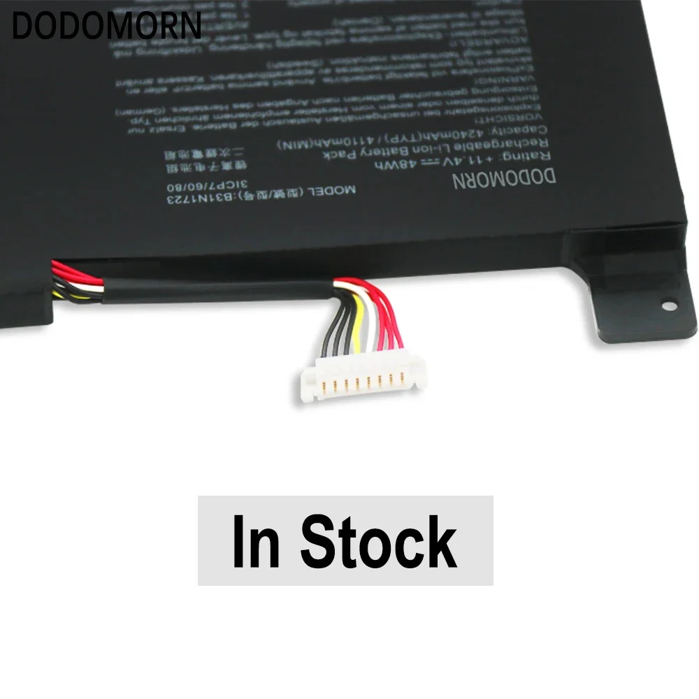 DODOMORN B31N1723 Аккумулятор для ноутбука ASUS VivoBook R570UD X570UD M570DD F570ZD X570ZD K570ZD FX570DD K570UD Series