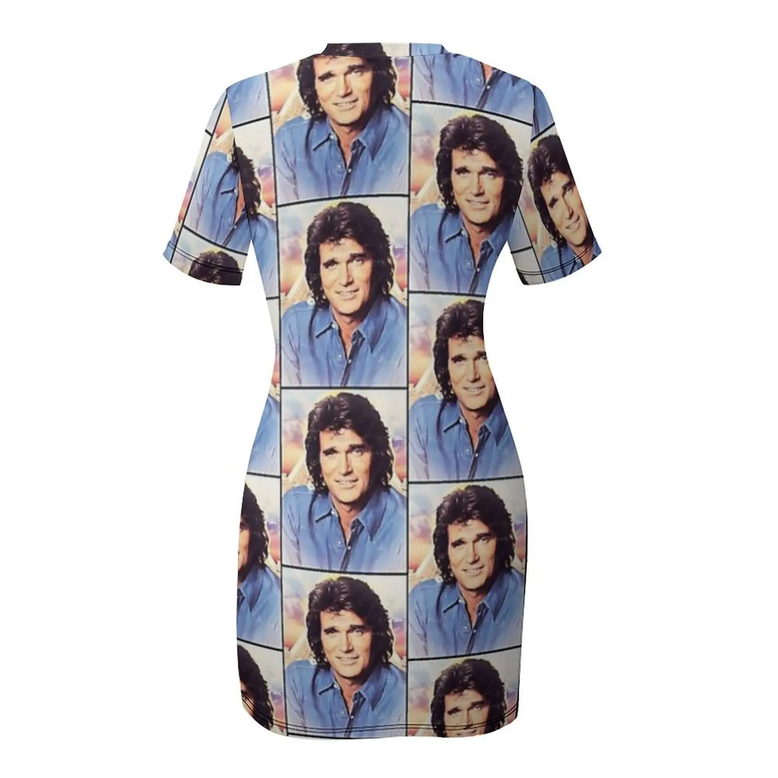 Фото Платье с короткими рукавами Michael Landon. Женская одежда, платья для женщин. Женская одежда лето 2026. Новинки 2026 года. Платье. №5