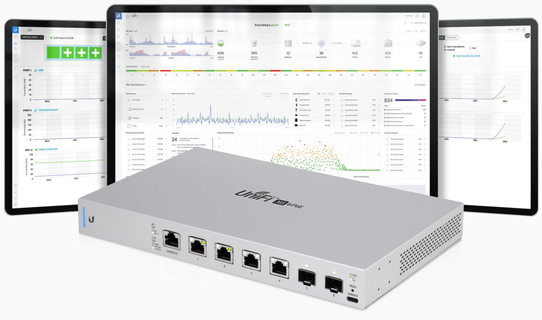 UbiQuiti UniFi Switch 4-port 100/1000 US-XG-6POE Gray | Компьютеры и офис