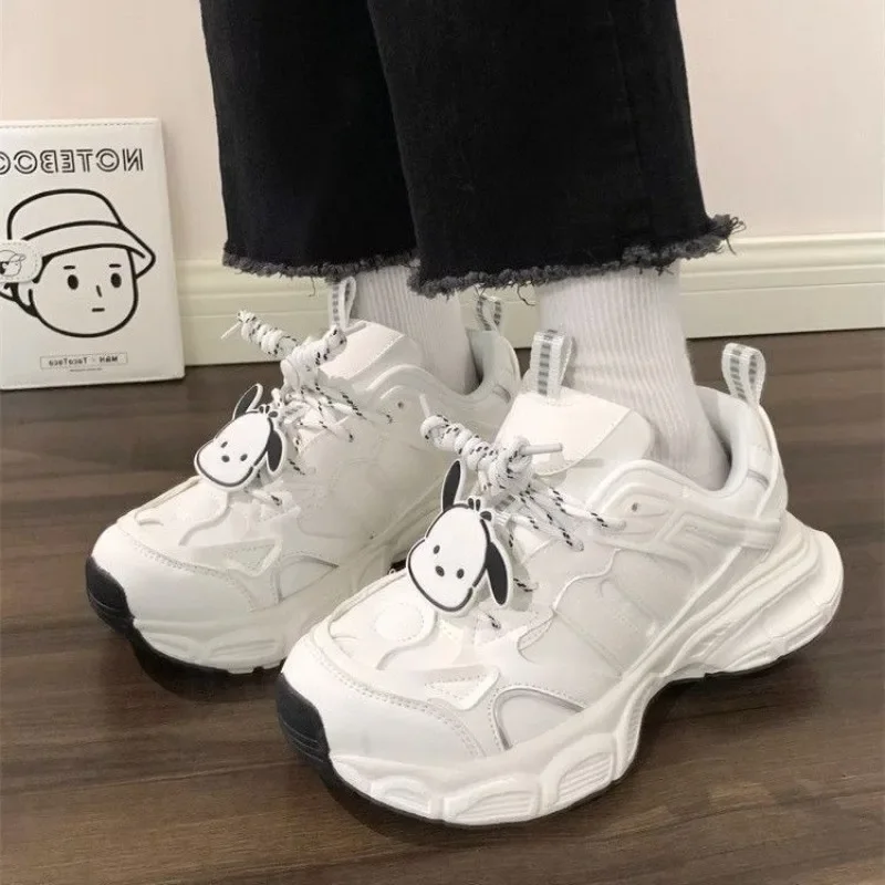 

Sanrio Kuromi Pachacco Sneaters Female Autumn Cute Cartoon Anime New High Value Campus Comfortable Sports White Shoes Gifts