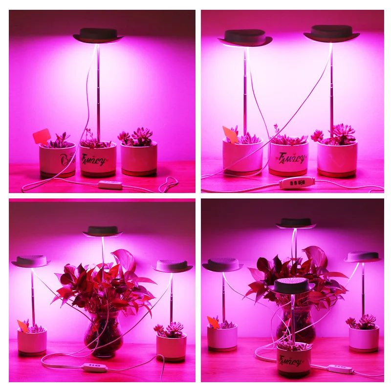 

Cowboy Hat Plant Growth Lamp USB Dimming Timing Full Spectrum Multi Flesh Fill Light For Green Plants And Flowers LED