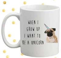 unicorn mug pug dog cups beer cup coffee mugs tea cup birthday day home decal friend gifts novelty kids cups anniversary gifts