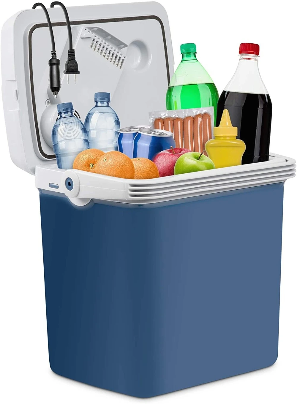 

Electric Cooler &Warmer With Handle |27 Quart (25 L) Portable Thermoelectric Fridge For Vehicles &Trucks 110V AC Home Power Cord