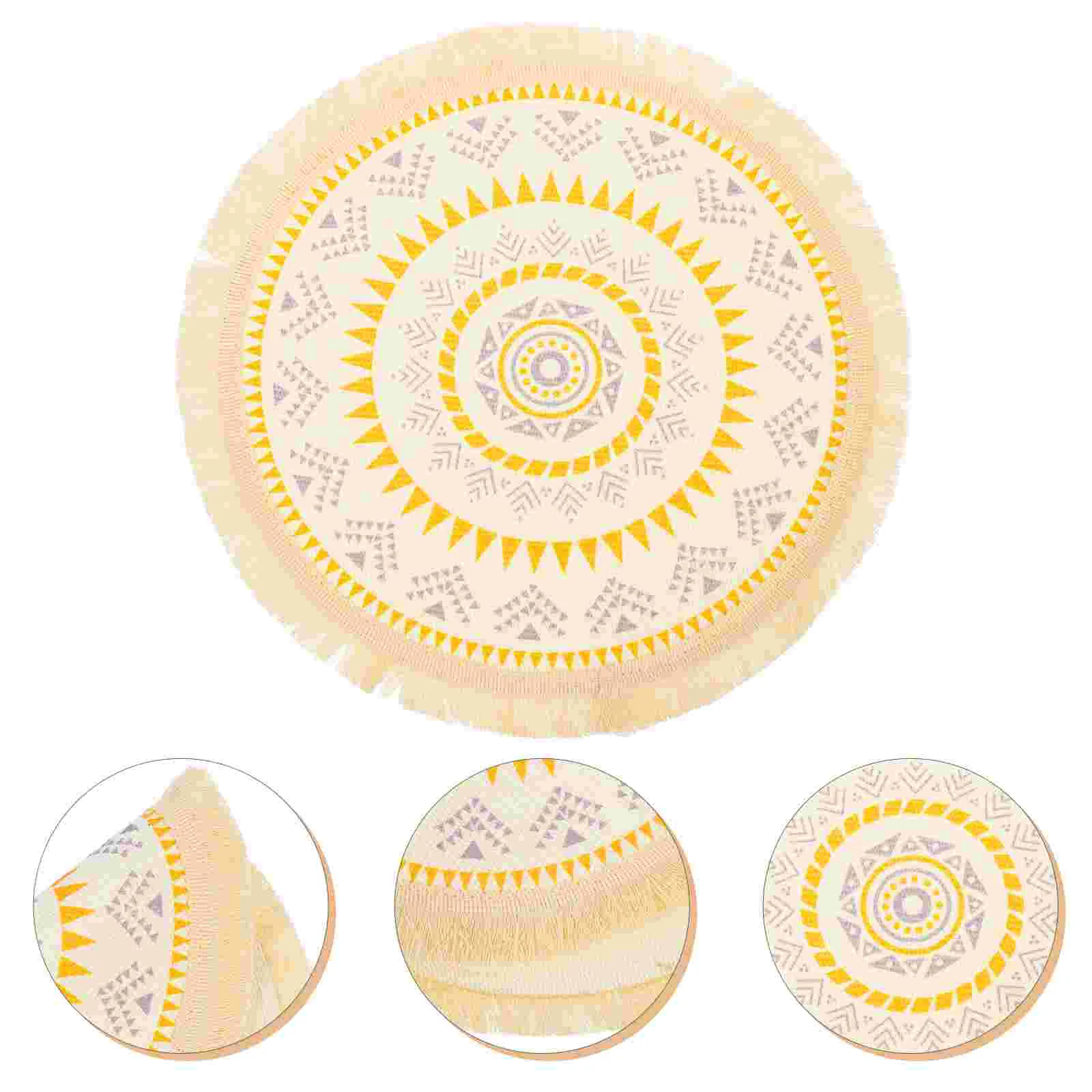 

Washable Delicate Reusable Round Table Mat Decorative Table Mat Home Accessory for Dinner Home Table