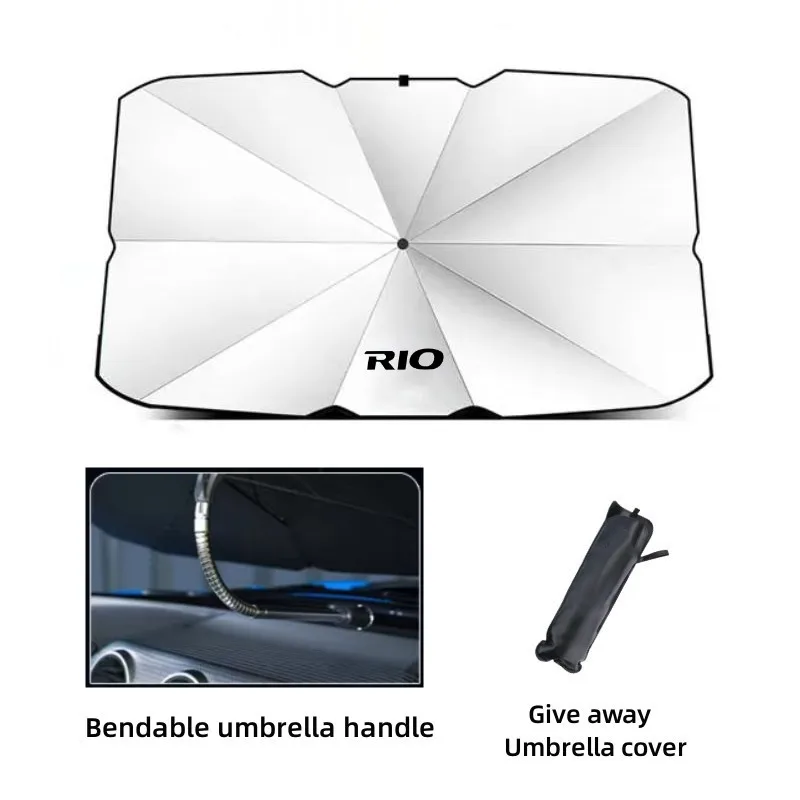 

Car Front Windshield Sunshade Umbrella New Bendable Umbrella Handle For KIA RIO 2 3 4 5 Xline x line Car Accessory
