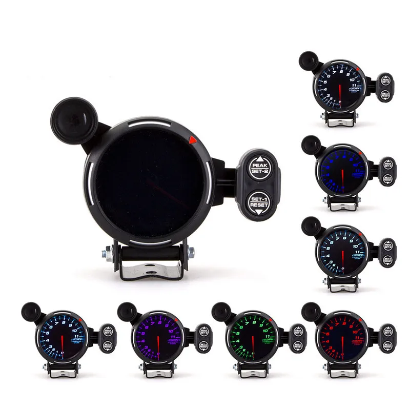 

Universal 3.15" 80mm Tachometer Tach RPM Gauge Digital 7 Color LED Display Car Speedometers Car Modofied Speedometers