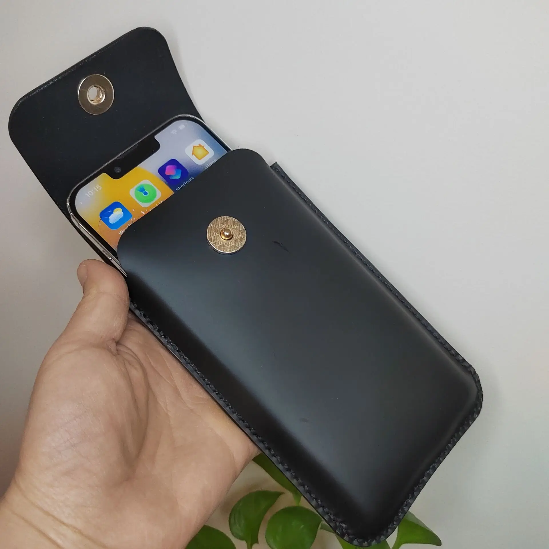 Мужская поясная сумка из натуральной кожи для AGM H6 Lite /Glory Pro / Glory G1S