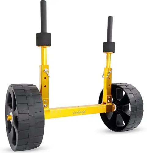 

Kayak Cart Dolly Made of High Strength Metal w/Puncture-Free Wheels High | Load Capacity Kayak Wheels Cart for Kayaking/Canoeing