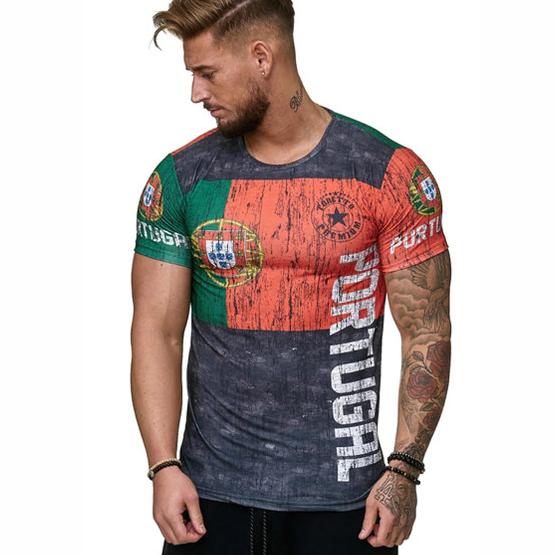 Новая крутая летняя Мужская дышащая Уличная Повседневная футболка с 3D надписью