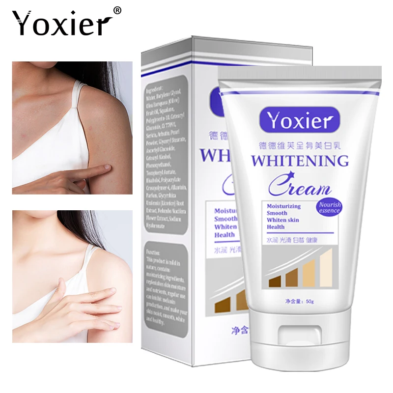 

Whitening Body Cream Moisturizing Inhibiting Pigmentation Brightening Knees Elbows Armpits Sodium Hyaluronate Body Care 50g