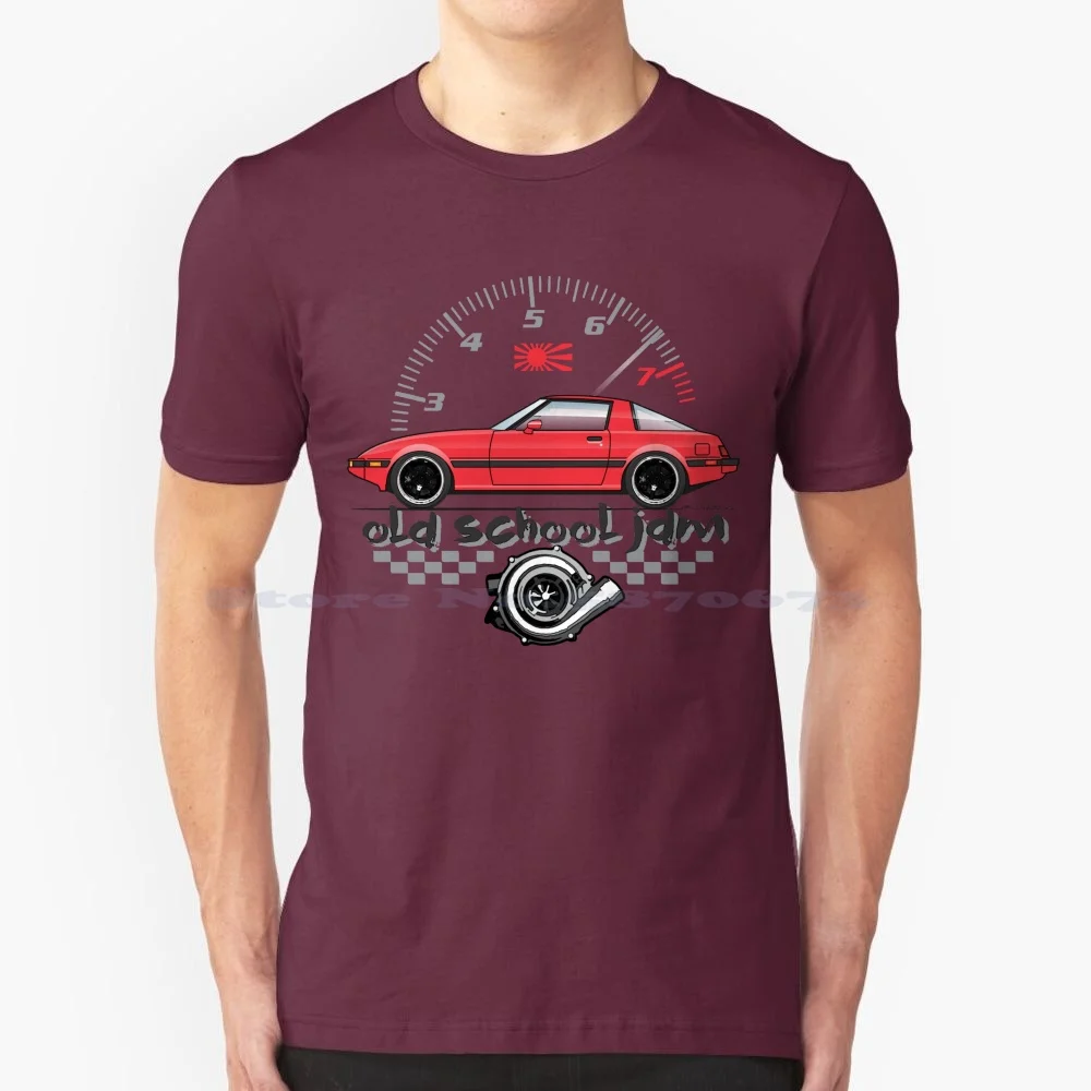 Красная футболка Jdm из 100% хлопка, футболка 1978 1979 1980 1981 1982 1983 1984 Mazda Rx 7 Rx7 Seven Sa22C, вращающийся двигатель Savanna Turbo