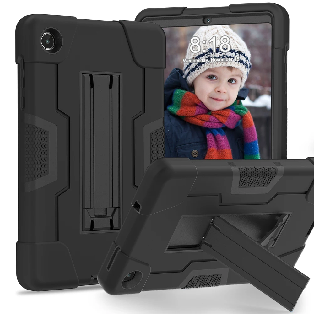 

For Lenovo Tab M8 4th Gen Case TB-300FU 2023 8.0 Tablet Funda Kids Case Heavy Duty Shockproof Hybrid Rugged Cover with Kickstand