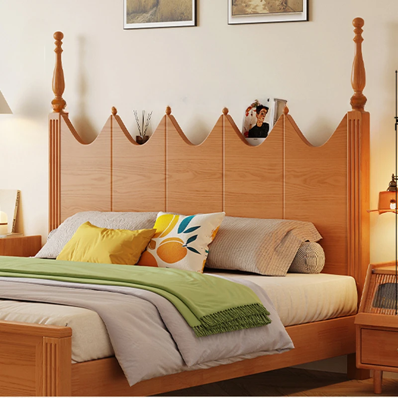 Изголовье двуспальной кровати деревянное современное простое мягкое изголовье