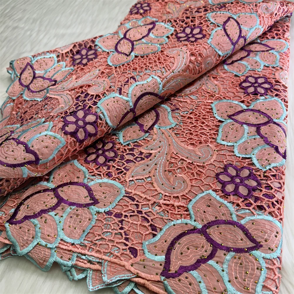 Африканский гипюровый шнур кружевная ткань высокое качество 2024 нигерийская