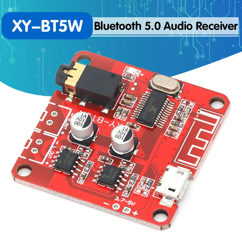 XY-BT5W DC 3 7 ~ 5V Bluetooth 5 0 аудиоприемник 5w + Плата стереоусилителя мощности |