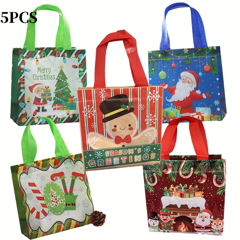 

Рождественские сумки нетканые 5 шт