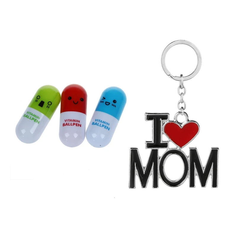 

3 шт. шариковая ручка с сумкой брелок I Love Mom брелок