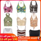 Женская майка-бюстье YK2, летняя Эстетическая блузка без рукавов, 2021