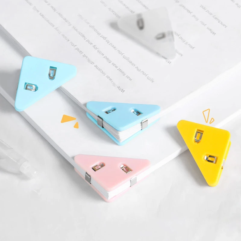 

5Pcs Color Angle Clips Set Triangle Transparent Page Holder Index Clamp For Approximately 40 Sheets Of Stationery Office School