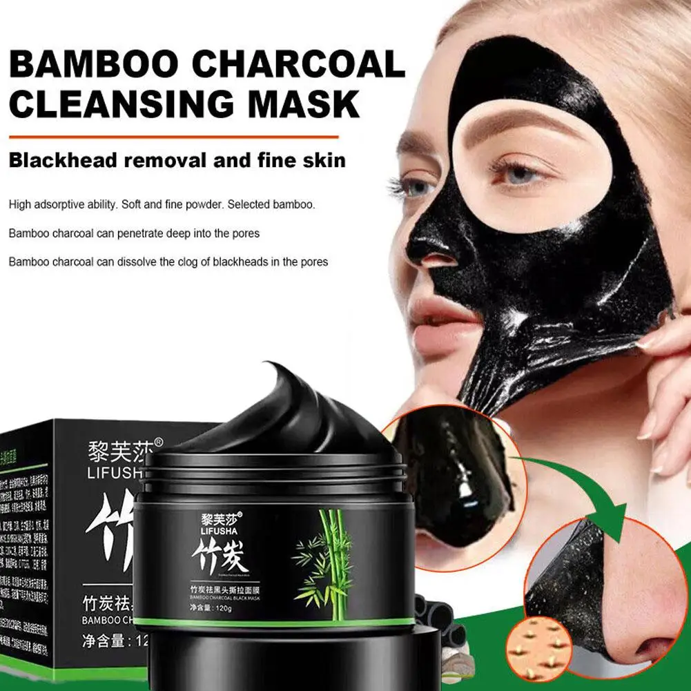 

Bamboo Facial Blackhead Remover Mask Mud Skin Care Removal Peel Head Shrink Acne Purifying Type Cleansing Nose Masks Pores N8U7