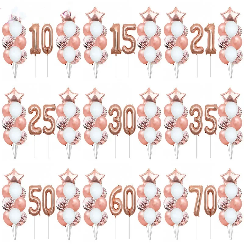 Латексные шары для дня рождения и свадьбы. Упаковка из 22 шт. с круглой