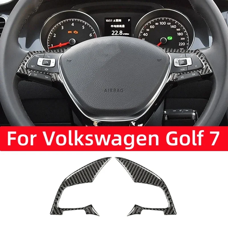 Для Volkswagen Golf 7 Gti Mk7 2013-2019 интерьер из углеродного волокна кнопка на руль
