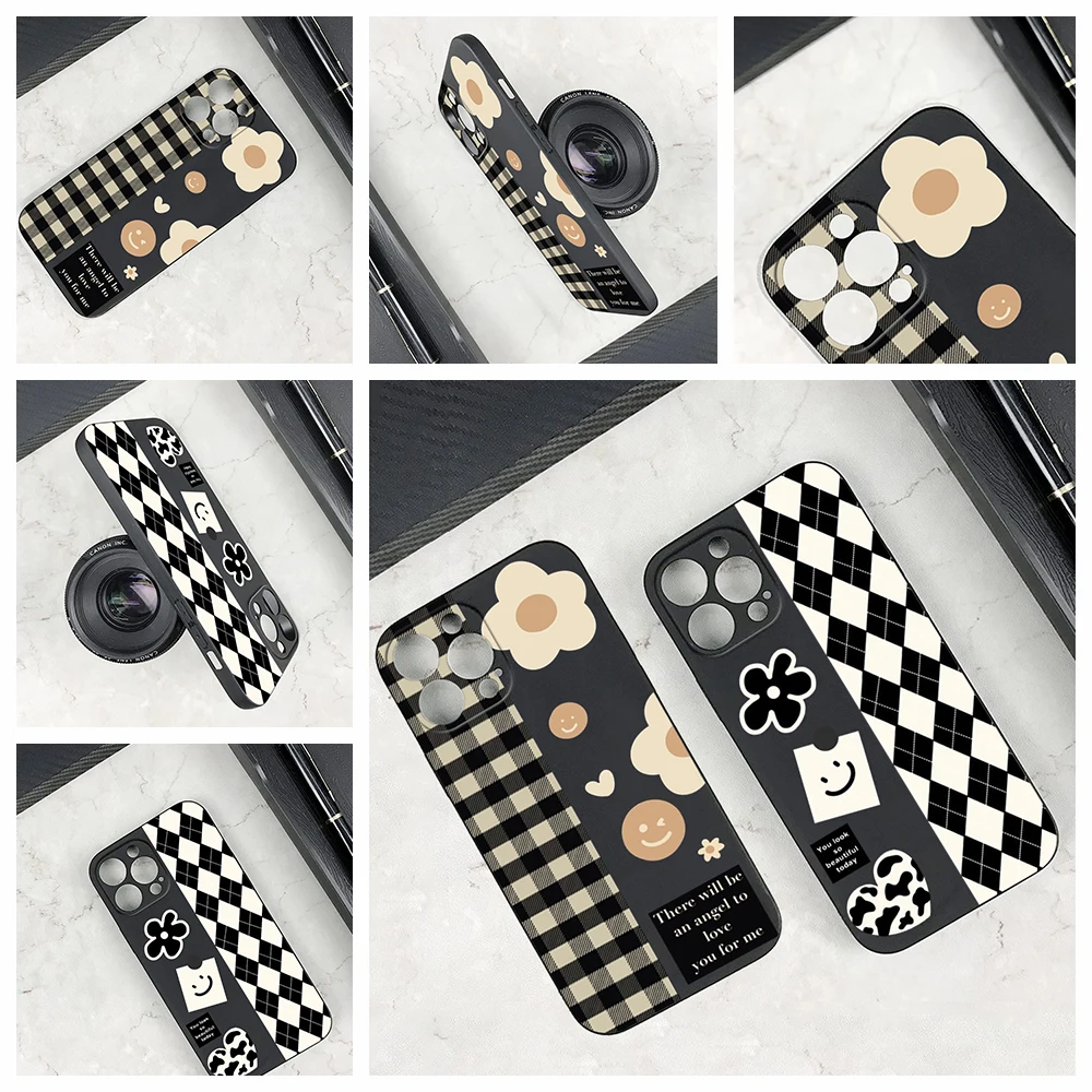 

Funny Trippy Smiley Face Phone Case For iPhone 11 12 13 Pro Case Funda iPhone12 Mini XS Max XR X SE 2020 7 8 14 Plus 13Pro Cover
