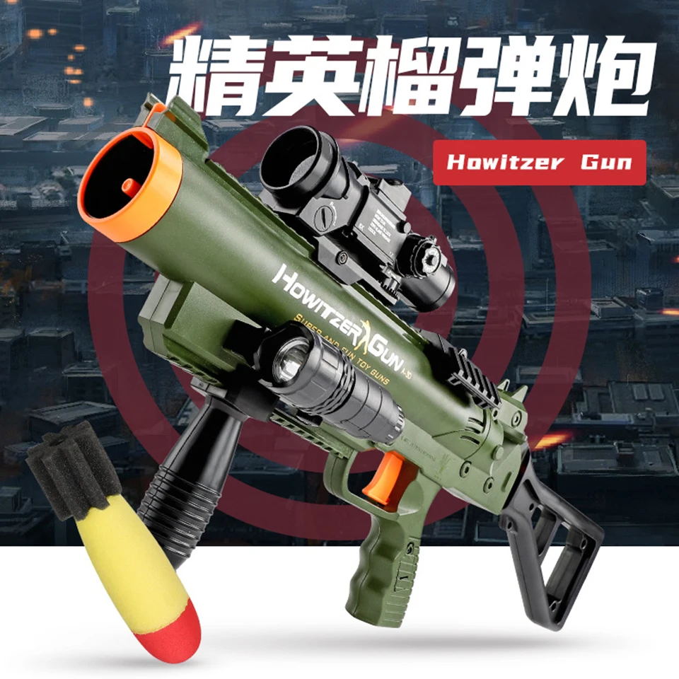 

Air Powered Children Interactive Aerodynamic Gun EVA Soft Bullet Air Shoot Gun Desktop Indoor Outdoor Shooting Game for Kids