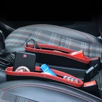 car organizer storage car seat slit gap pocket multifunctional driver seat catcher cup holder car accessories pu leather