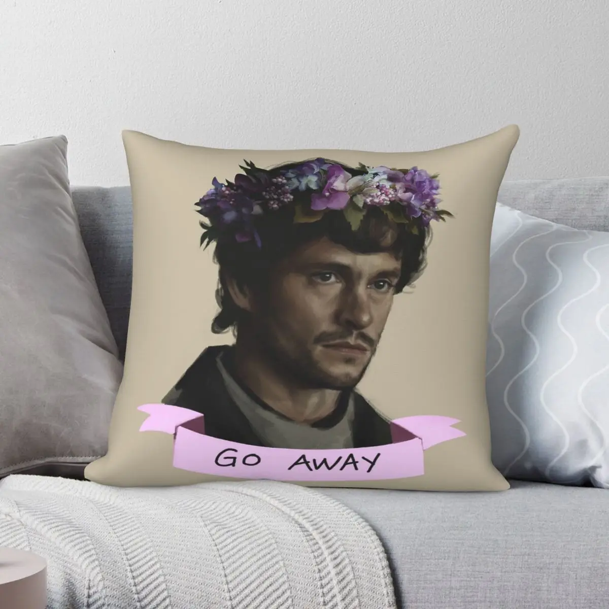 

Hannibal Go Away чехол для подушки из полиэстера и льна с бархатным узором на молнии, декоративный чехол для подушки, чехол для автомобильной подушки