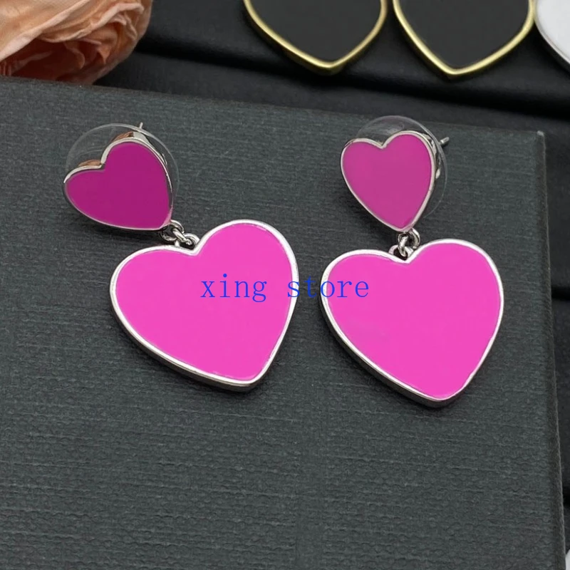 2024 модные новые милые и романтичные женские серьги-подвески в форме сердца