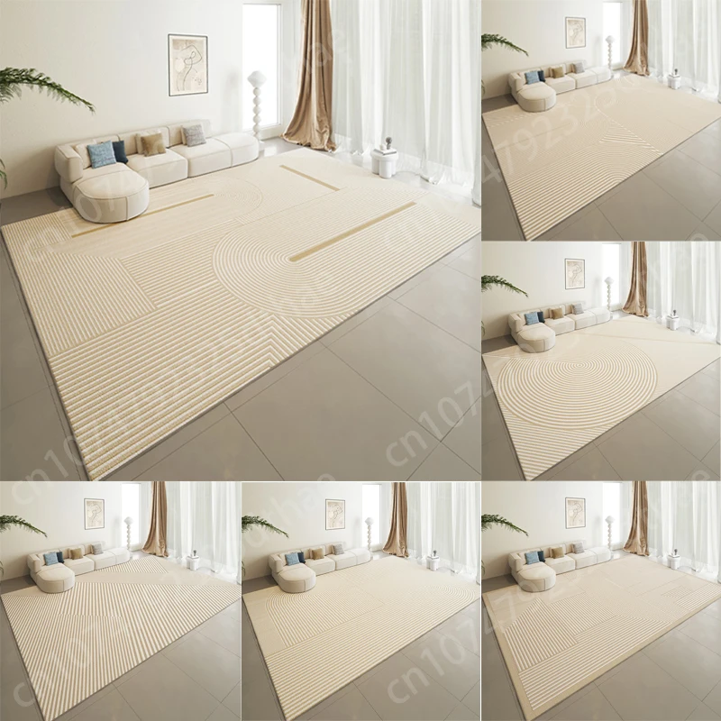

Nordic Minimalist Striped Carpet Sofa Table Area Rugs Non Slip Floor Mats Home Bedroom Decor Bedside Soft Washable Hallway Mat