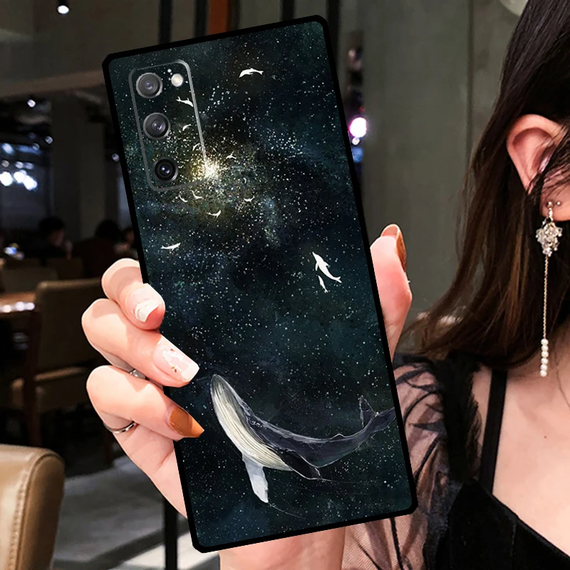 Фото Чехол Whale Fish Wave Sea для Samsung Galaxy S21 S22 S23 Ultra S20 FE Note 20 Ultra S8 S9 S10 Note 10 Plus Cover №2