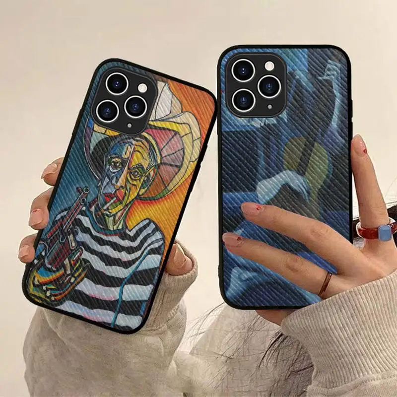 

Picasso Abstract Art Phone Case Hard Leather Case for iPhone 11 12 13 Mini Pro Max 8 7 Plus SE 2020 X XR XS Coque