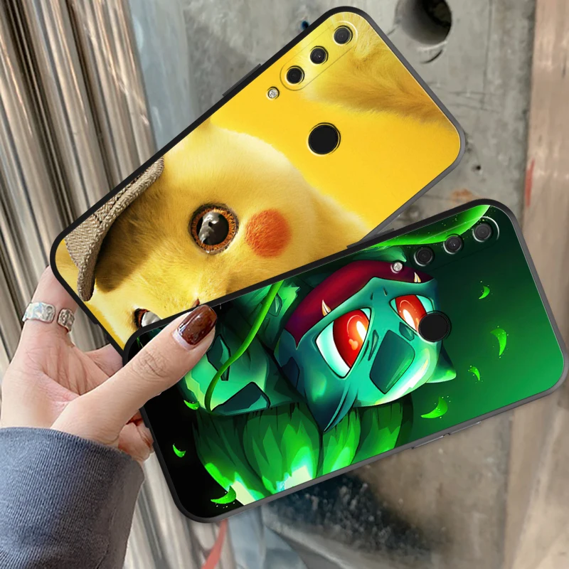 

Japan Anime Pokémon Phone Case For HUAWEI P20 P30 P40 Lite Pro Plus P20 Lite 2019 P Smart 2020 2019 Z 5G Coque Black Protective