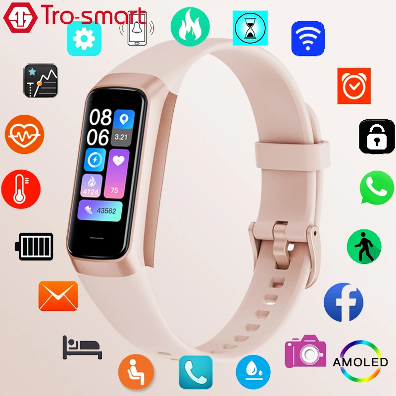 Смарт-часы Trosmart C60 женские спортивные фитнес-часы для Android iOS водонепроницаемые с