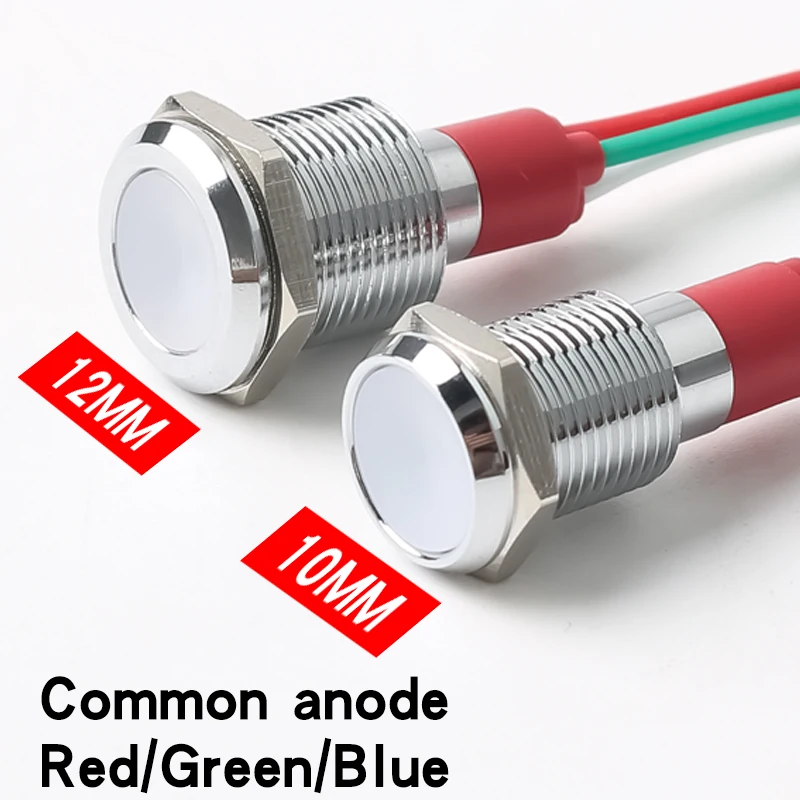 

Металлический светодиодный индикатор 8 мм 10 мм 12 мм