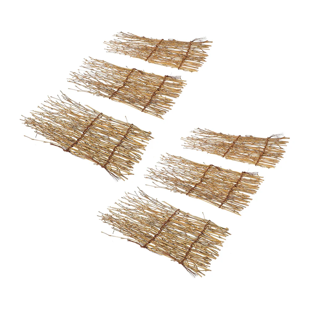 

Sushi Fence Decoration Japanese Decor Bamboo Mini Serving Mat Decorations Tray Photography Wooden Party Picket Props Boat Plates