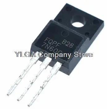 

Taiwanese FQPF7N60C 7N60C straight plug TO-220 field effect tube 50PCS -1lot