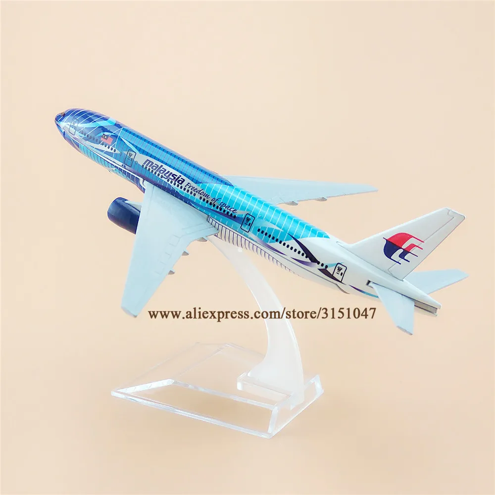 

16cm Air Malaysia Freedom Of Space B777 Boeing 777 Airways Airlines Metal Alloy Diecast Airplane Model Plane Aircraft Gifts Toys