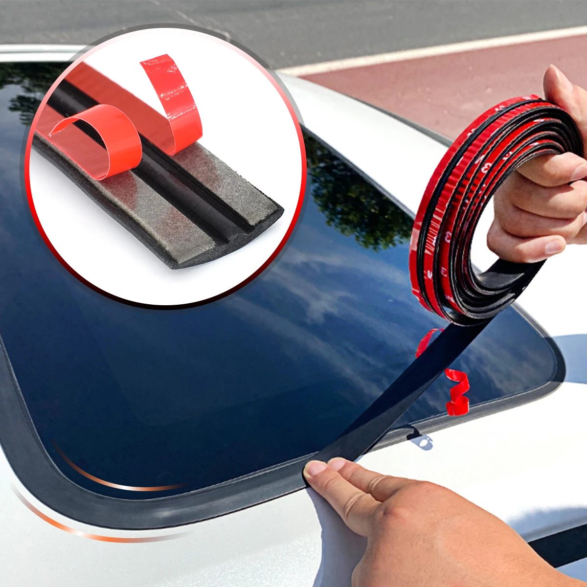 

Rubber Car Seals Edge Sealing Strips Auto Roof Windshield Sealant Protector Strip Window Sticker Noise Insulation Weatherstrip