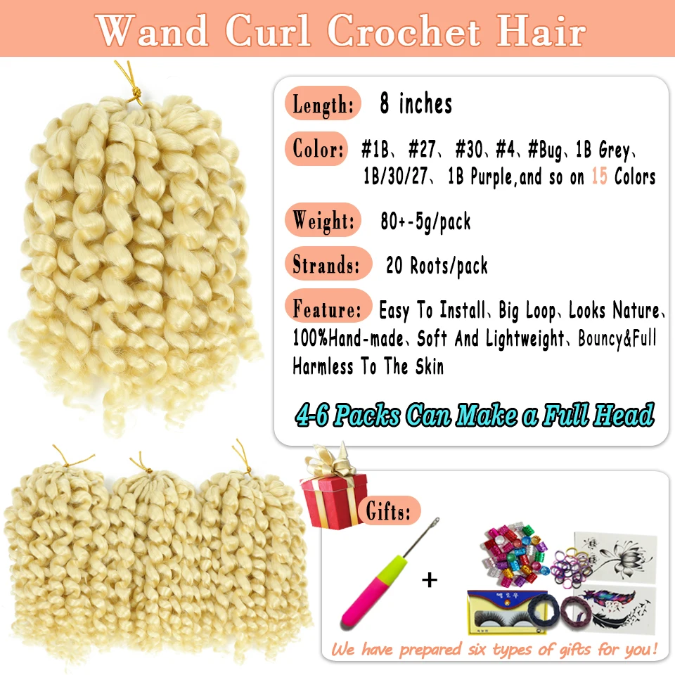 BEWILL 8-дюймовые Ямайские Синтетические Плетеные Волосы 20 Прядей/упак. Блондинка