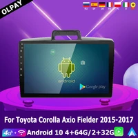 for toyota corolla axio fielder 2015 2017 android 10 car radio stereo 2din rds carplay no dvd multimedia player gps 4g